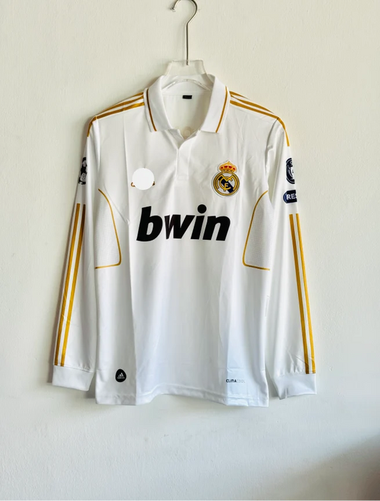 REAL MADRID 2011-12 HOME KIT RONALDO FULLSLEEVE POLO EMBROIDERY PREMIUM