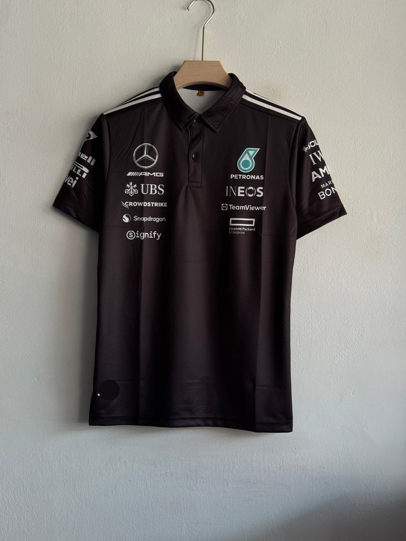 F1 MERCEDES PETRONAS BLACK POLO PREMIUM